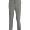 Tina Tailored Grey Wool Trousers with Front Slit Detail
