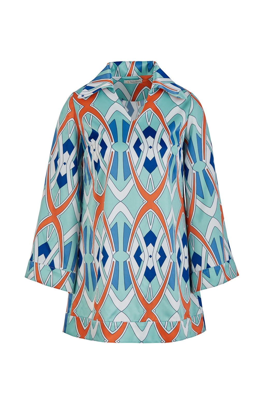 Retro Satin Blouse