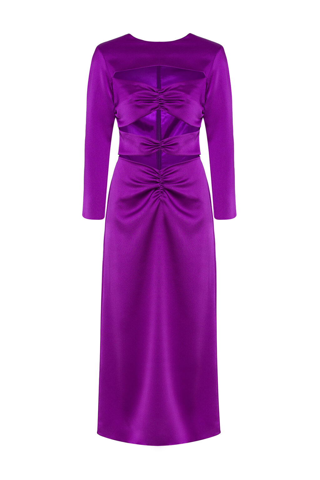 Dana Cut-Out Crepe Satin Dress