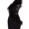 Fae One-Shoulder Mini Dress with Feather Trim