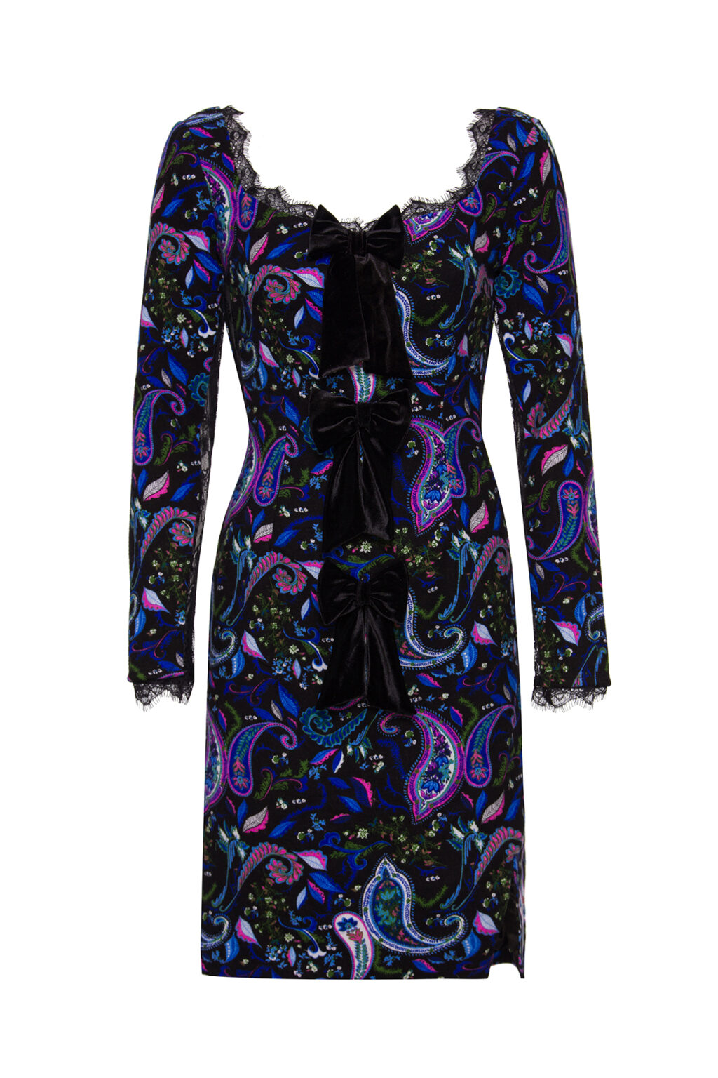 Gaia Lace Cut-Out Flannel Dress