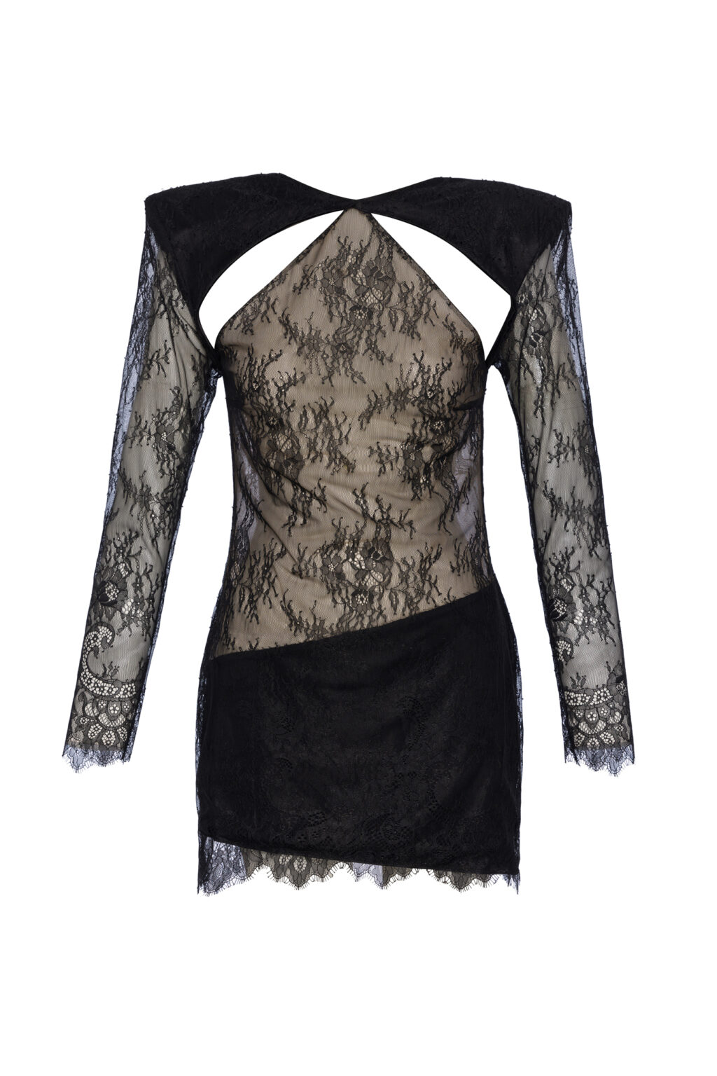 Onyx Lace Mini-Dress